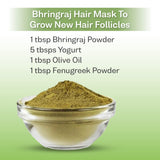 Agrovishwa 100% Organic Bhringraj Powder For Hair Care, Hair Growth , Natural Hair Conditioning-100g